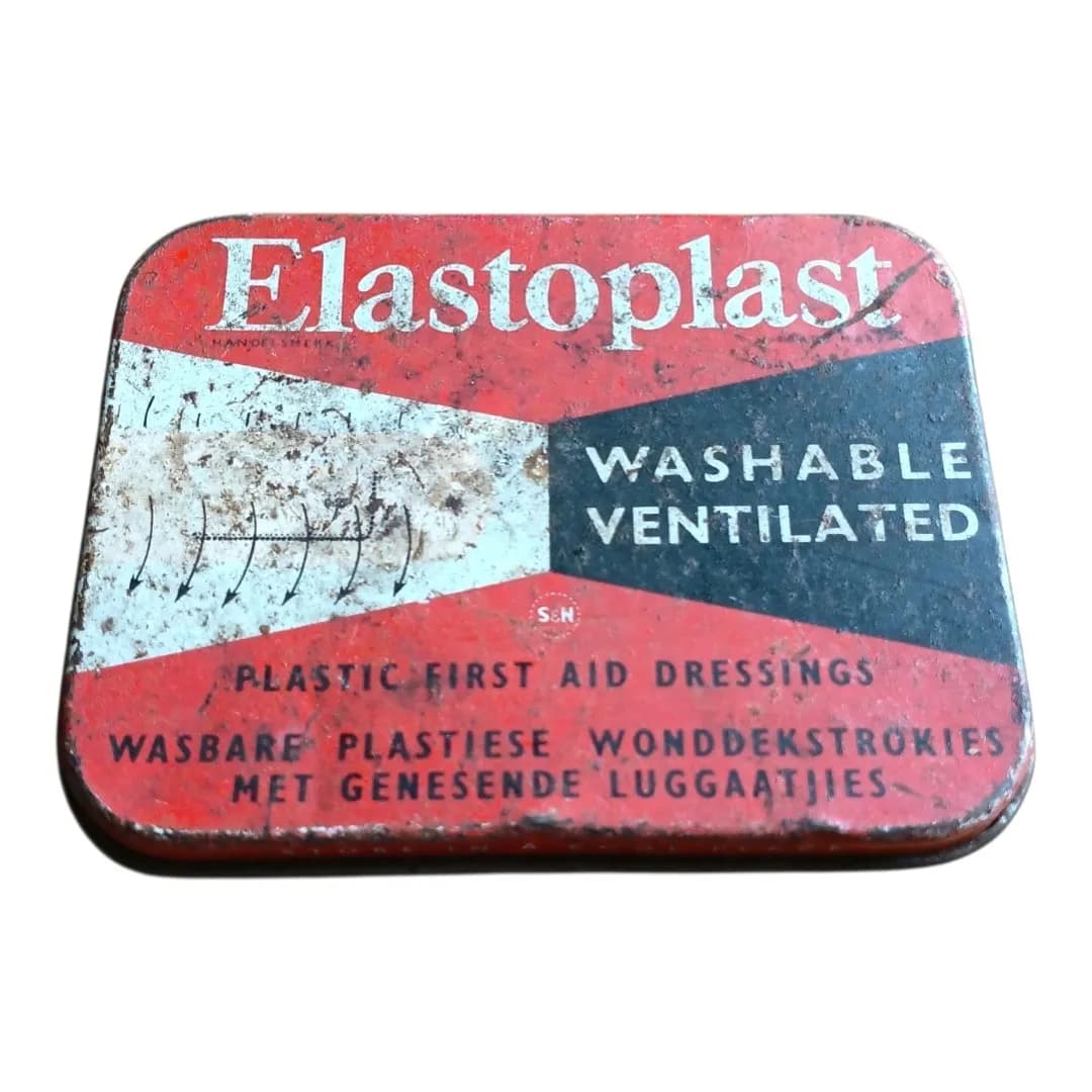 Vintage Elastoplast Washable Ventilated First Aid Dressings Tin