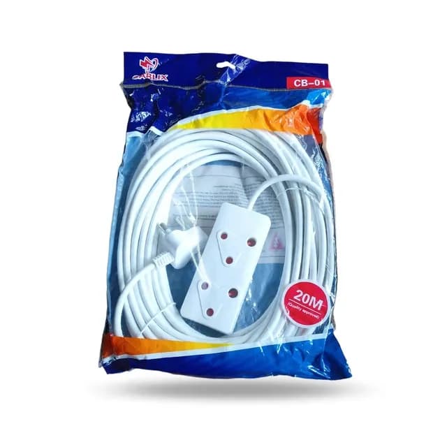 CABLIX CB-01 20-Meter Heavy-Duty Extension Cord Lead (13A 2500W)