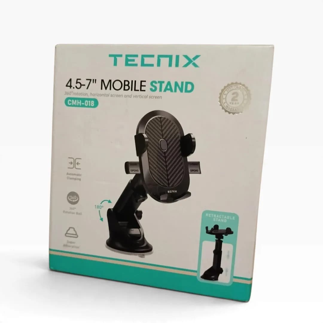 TECNIX CMH-018 360-Degree Retractable Dashboard & Windscreen Car Mount