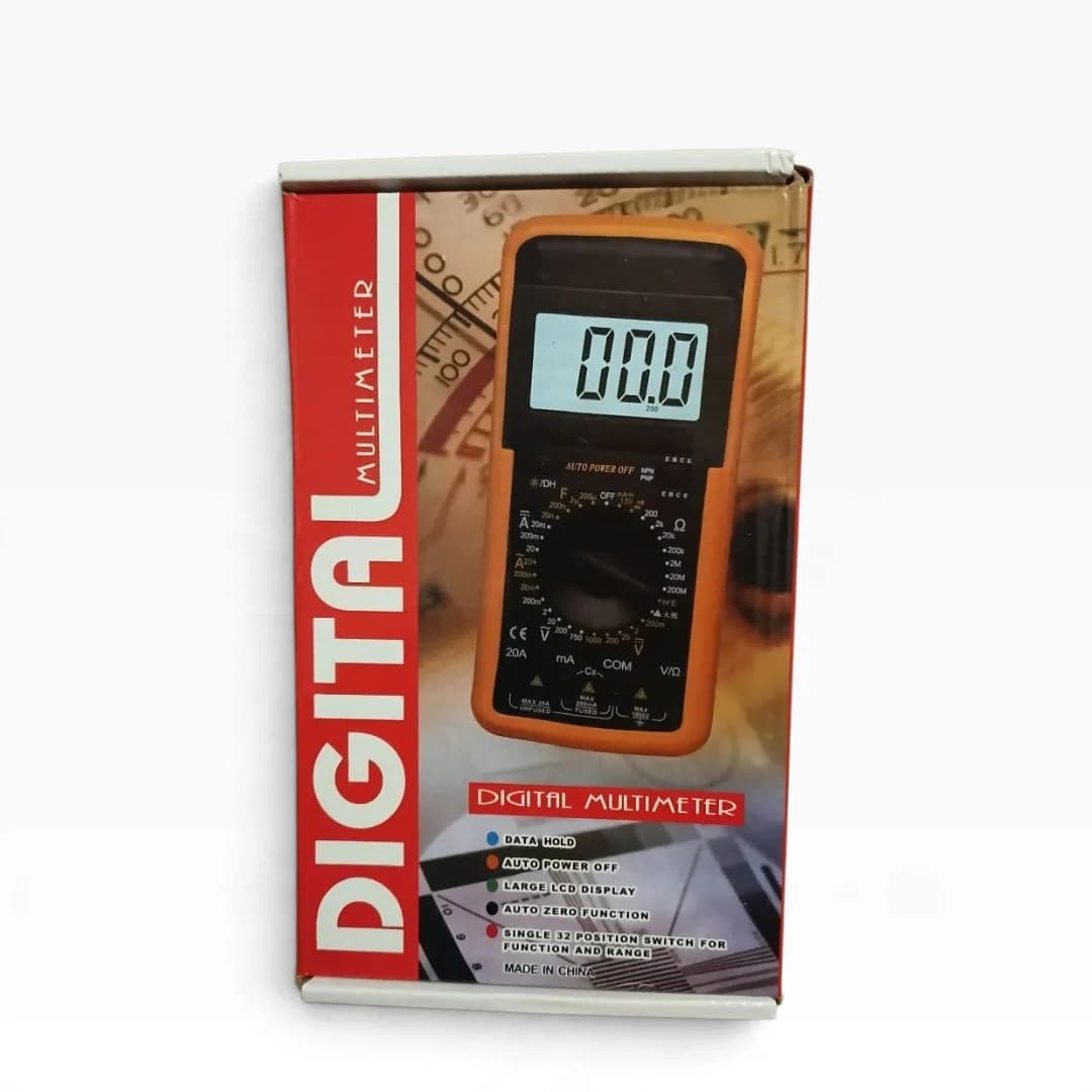 DT9025A Digital Multimeter with Large LCD & Auto Power Off