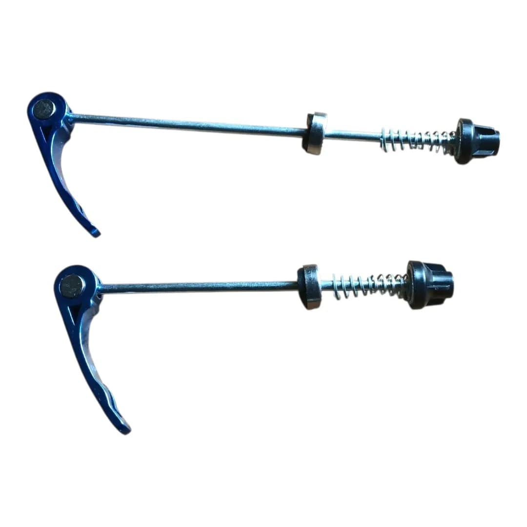 Blue Anodized Aluminum Bicycle Quick Release Skewer Set (Front & Rear)